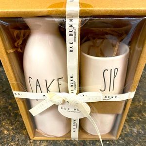 RAE DUNN white Sake set!